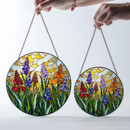 Stained Glass Flower Suncatcher Handmade Window Decor Gift for Mom Friend