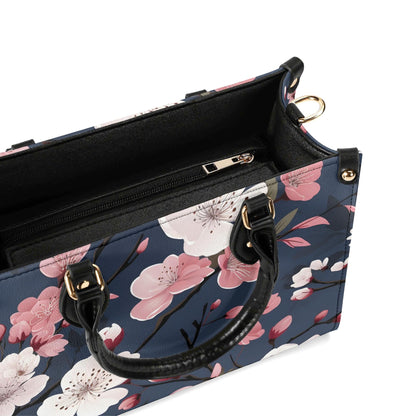 Cherry Blossom Dreams Handbag. Square Tote Bag, Waterproof PU Leather Tote, Top Handle Vegan Leather, Crossbody, Shoulder bag,