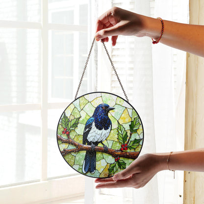 Stained Glass Bird Suncatcher Window Hanging Gift for Bird Lovers Home Decor
