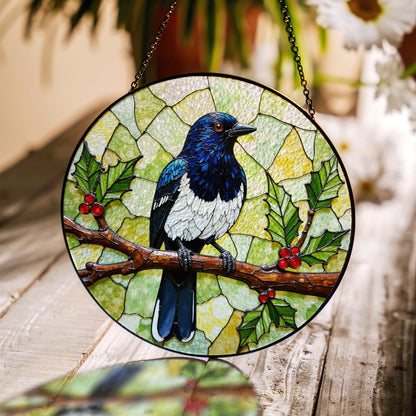 Stained Glass Bird Suncatcher Window Hanging Gift for Bird Lovers Home Decor