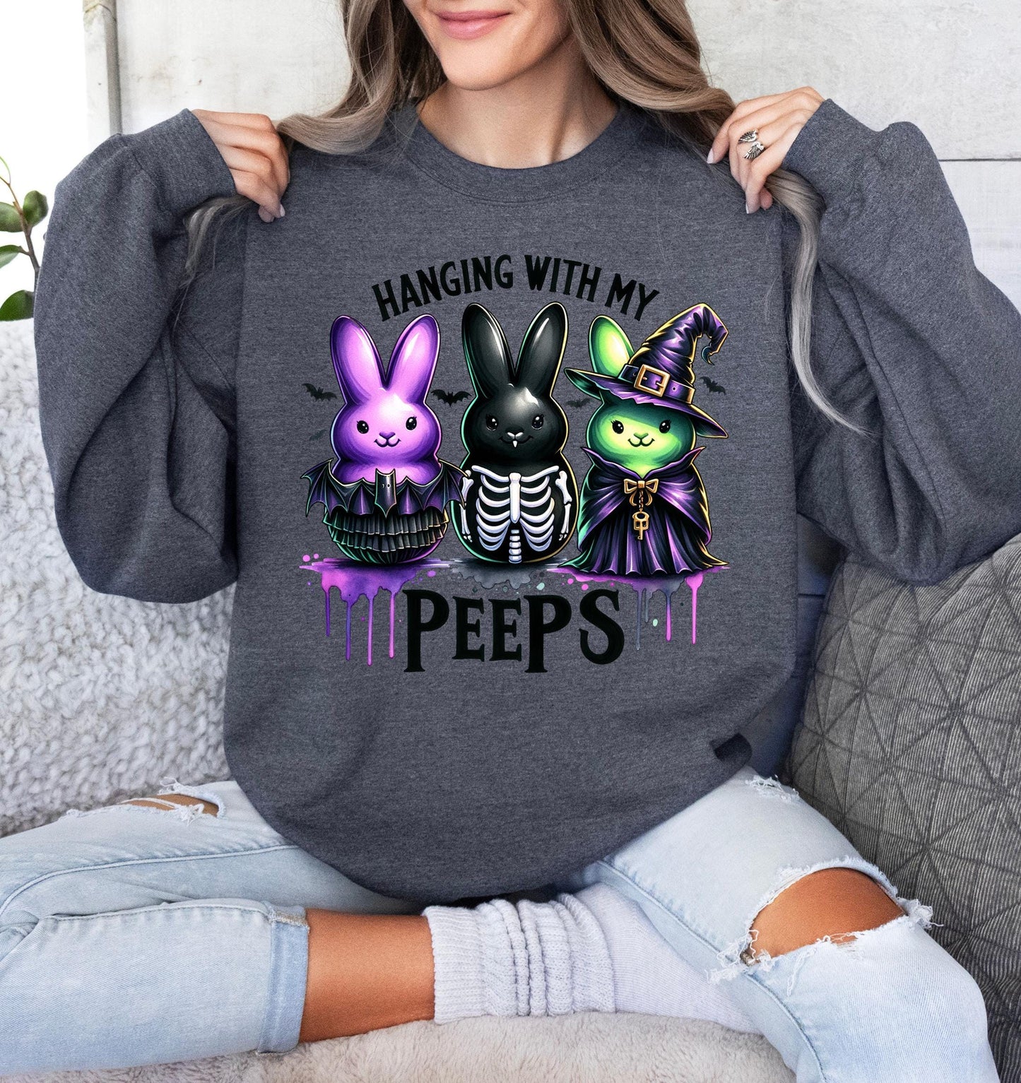 Easter Bunny Peeps Sweatshirt, Easter Shirt, Easter Shirt, Cute Easter Gift, Kids Easter Tee, Peeps Shirt, Kids Easter Shirt, Peeps Tee