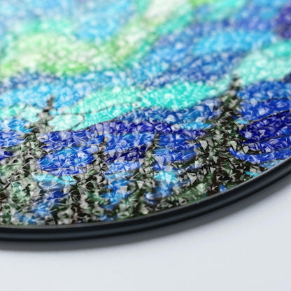 Aurora Borealis Forest Stained Glass Suncatcher Gift for Nature Lovers