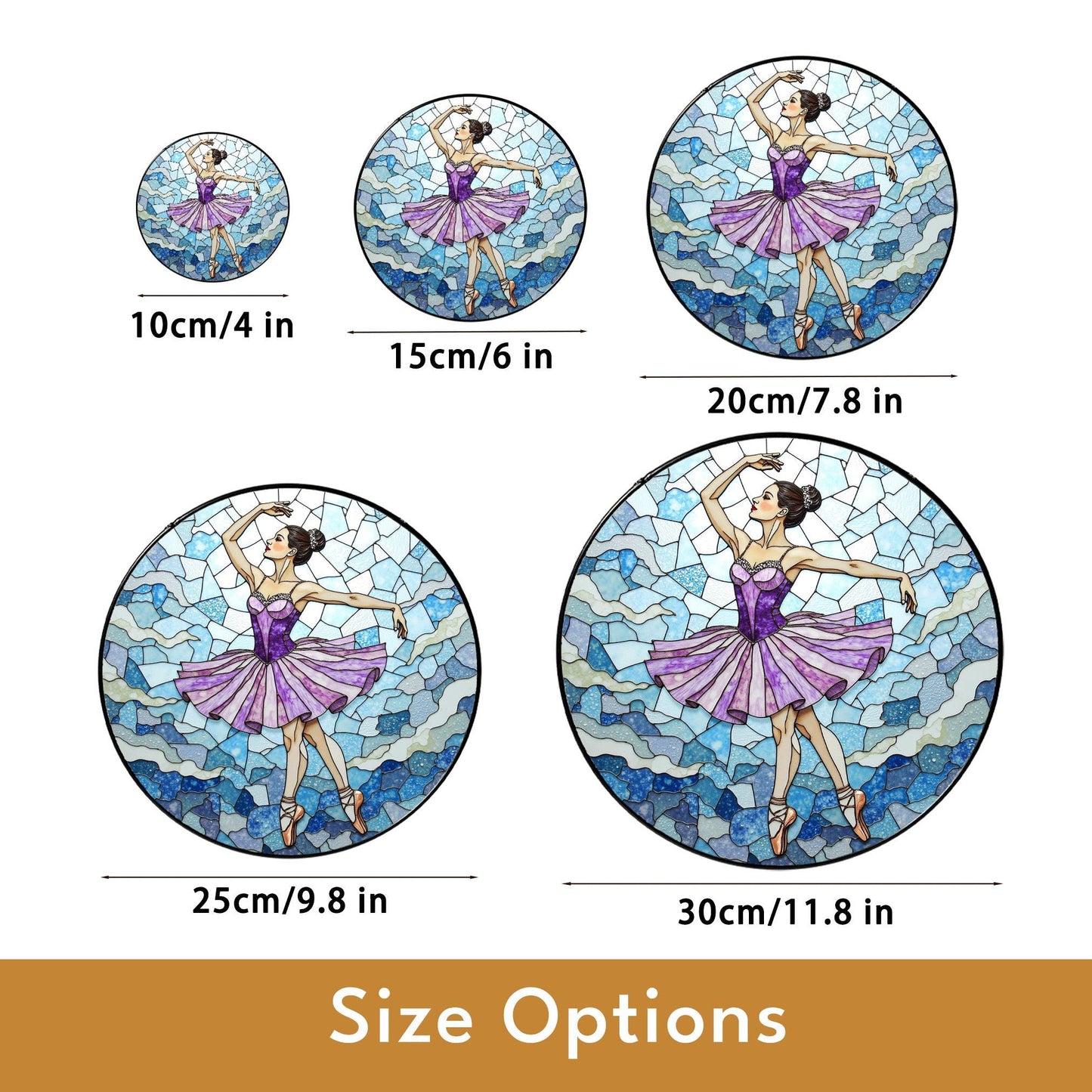 Ballet Dancer Suncatcher Stained Glass Window Decor Gift for Dancers