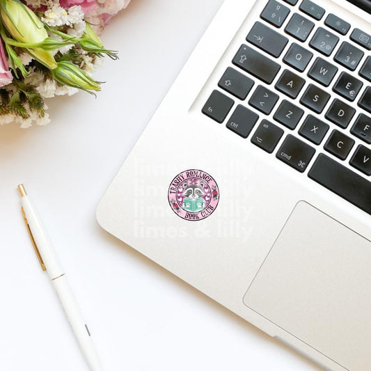 Trashy Romance Book Club Sticker | Raccoon Reading Book Stickers | Kindle Stickers | Bookish Stickers