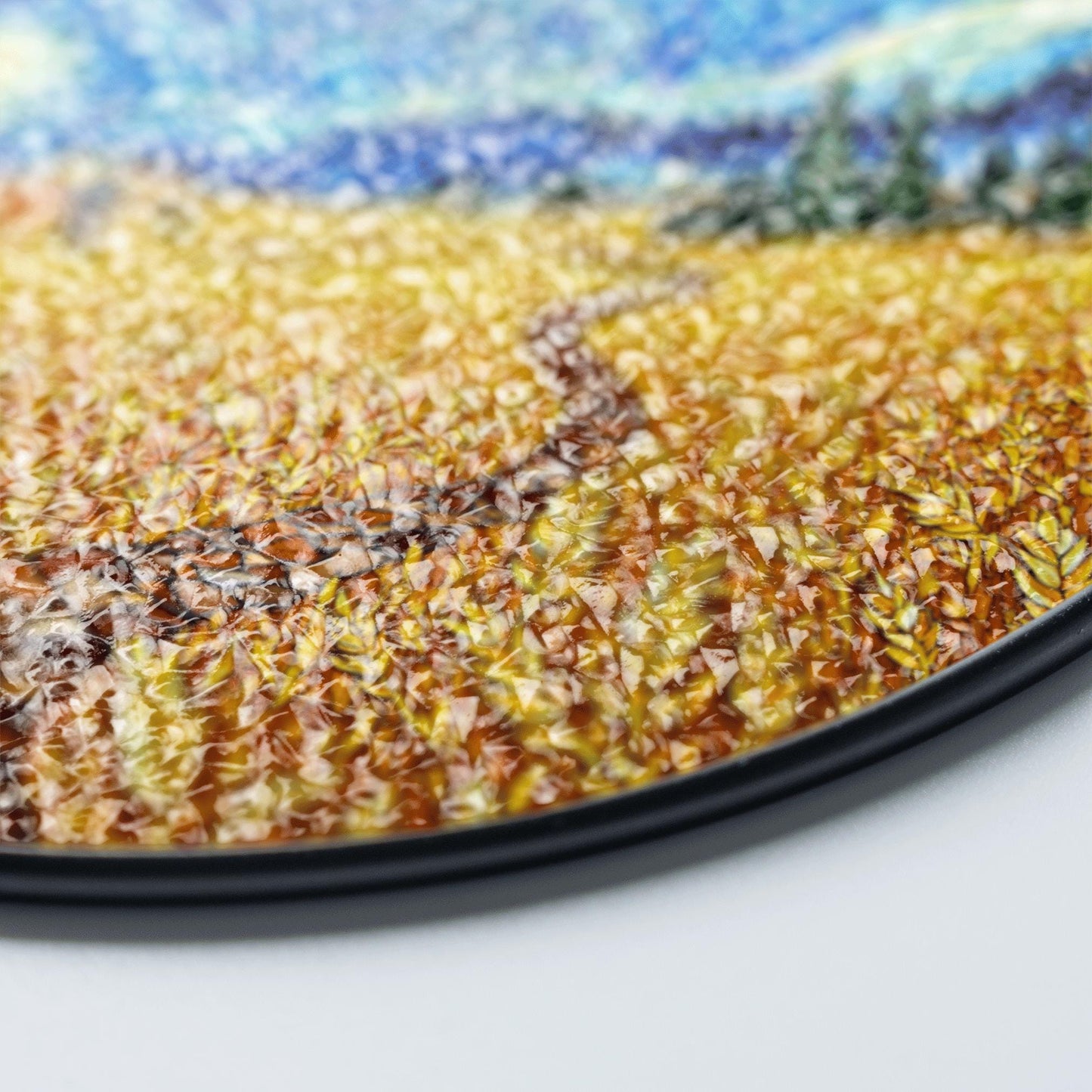 Starry Night Wheat Field Suncatcher Window Hanging Art Gift for Art Lovers