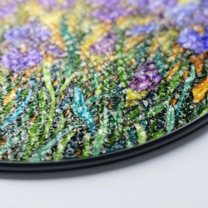 Stained Glass Iris Suncatcher Beautiful Flower Art for Home Garden Gifts for Her
