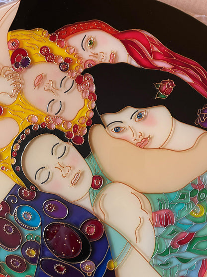 Gustav Klimt The Virgin Stained glass panel Wall home decor