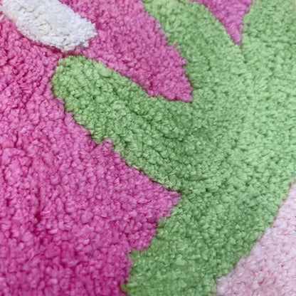 Cute Strawberry Bath Mat, Tufted Fluffy Fruit Bedroom Rugs for Girls, Dorm Rug, Funny Strawberry Shower Rugs, Non Slip Bath Mat, fruit rug