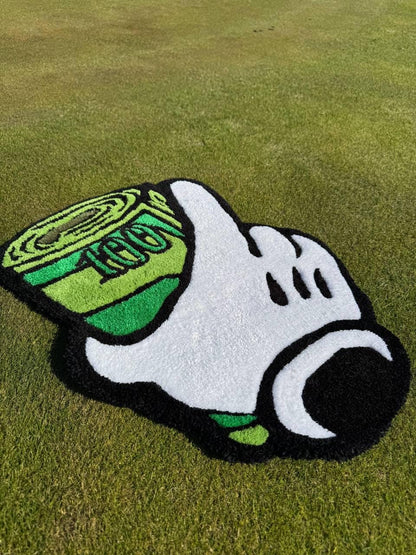 Handmade Money Rug: Acrylic Yarn Tufted Design (65x50 cm)