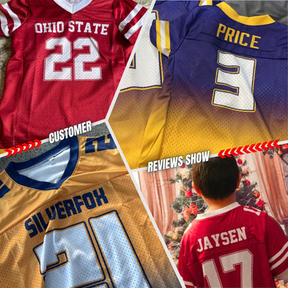 Personalized Team Name & Number Football Jersey Custom For Adult Youth Preschool, Custom Football Jersey For American Football Fans Game Day