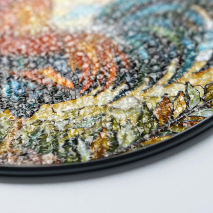 Rooster Stained Glass Suncatcher Window Hanging Gift for Farmers Nature Lovers