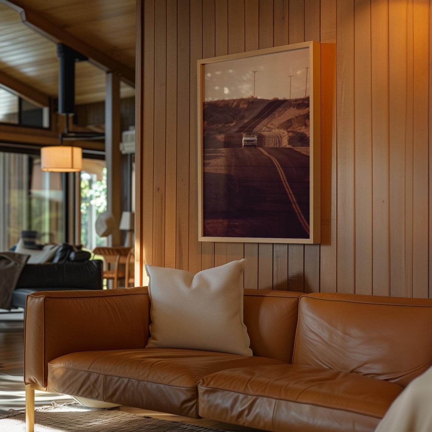 Driving Down Desert Highway Print Fine Art Photography Desert Driving Wall Decor Car Driving Photo for Bar Room Retro Summer Y2K Photo