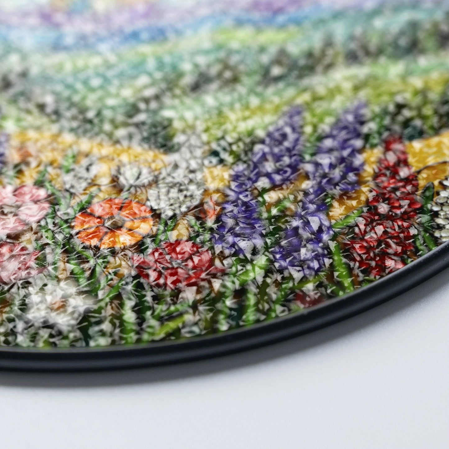 Colorful Flower Stained Glass Sun Catcher Window Art Gift for Her