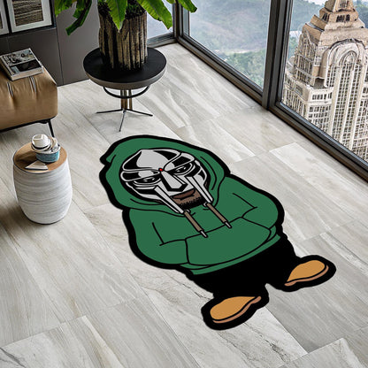Doom Rug, Mf Doom Rug, Doctor Doom Rug, Quasimoto Rug, Quasimoto 'Lord Quas', Quasimoto Inspired Rug, Hip Hop Rug, Tufted Look Printed Rug