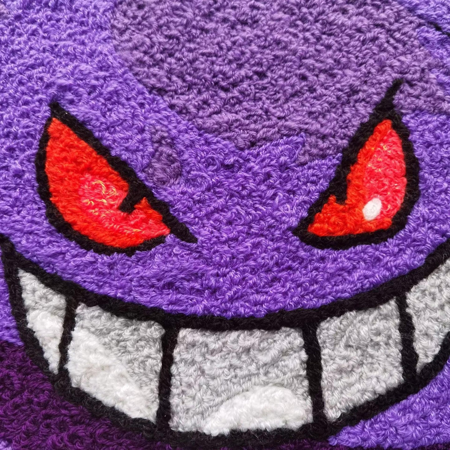 Gengar Rug,Knitting Handmade Non-slip Area Rug Home Decor
