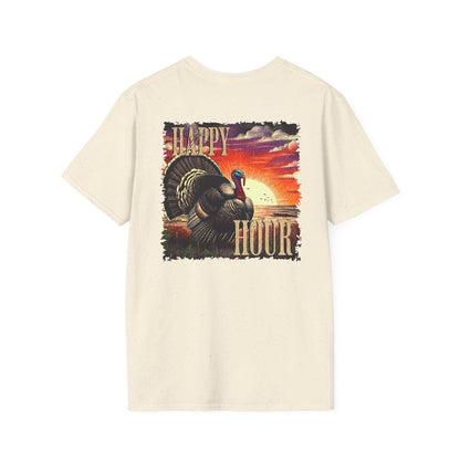 Happy Hour Turkey Hunting Shirt: Outdoorsman Gift
