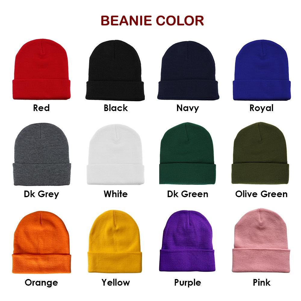 Grapes Embroidered Beanie Winter Beanie