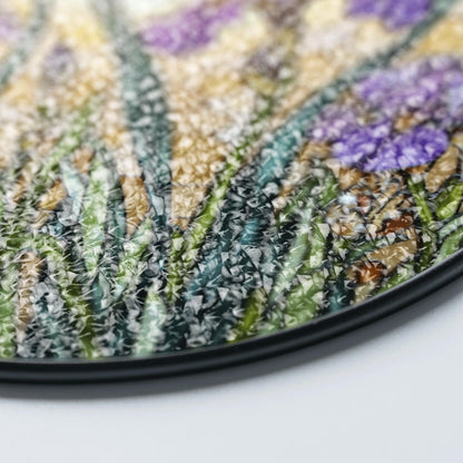Purple Iris Stained Glass Suncatcher – Tiffany Style Floral Window Hanging – Unique Gift for Garden Lovers