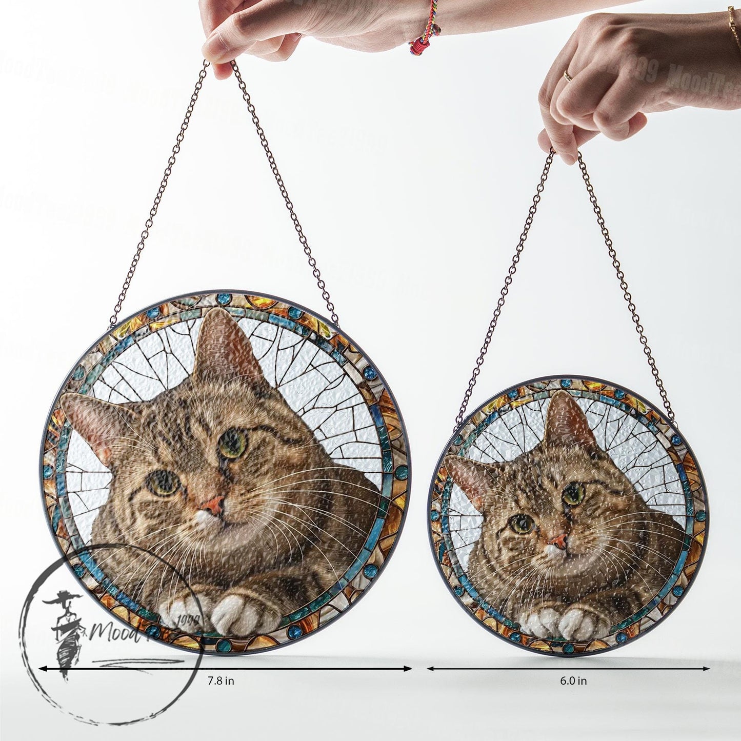 Cat Stained Glass Sun Catcher, Pet Lover Gift, Feline Art, Window Hanging, Nature-Inspired Home Décor, Unique Cat Décor Gift