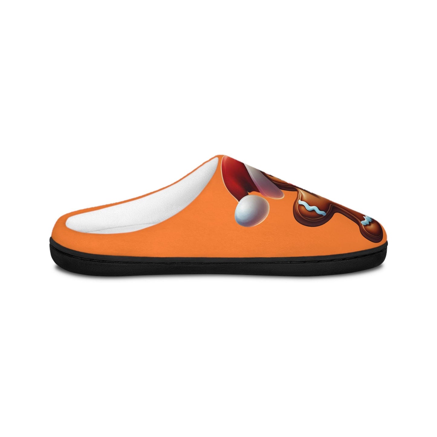 Christmas Slippers Ginger bread Indoor Slippers Cozy Holiday Footwear Gingerbreadman Decor House Shoes Gift for Women Winter Orange Slippers