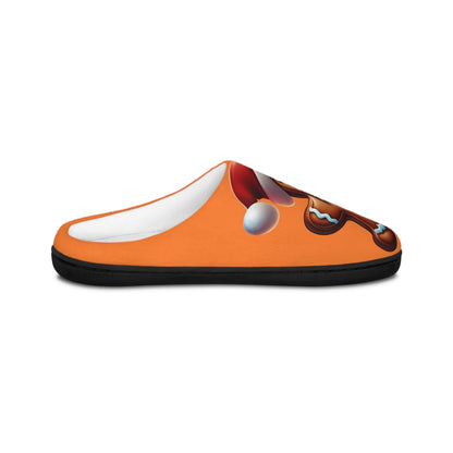 Christmas Slippers Ginger bread Indoor Slippers Cozy Holiday Footwear Gingerbreadman Decor House Shoes Gift for Women Winter Orange Slippers