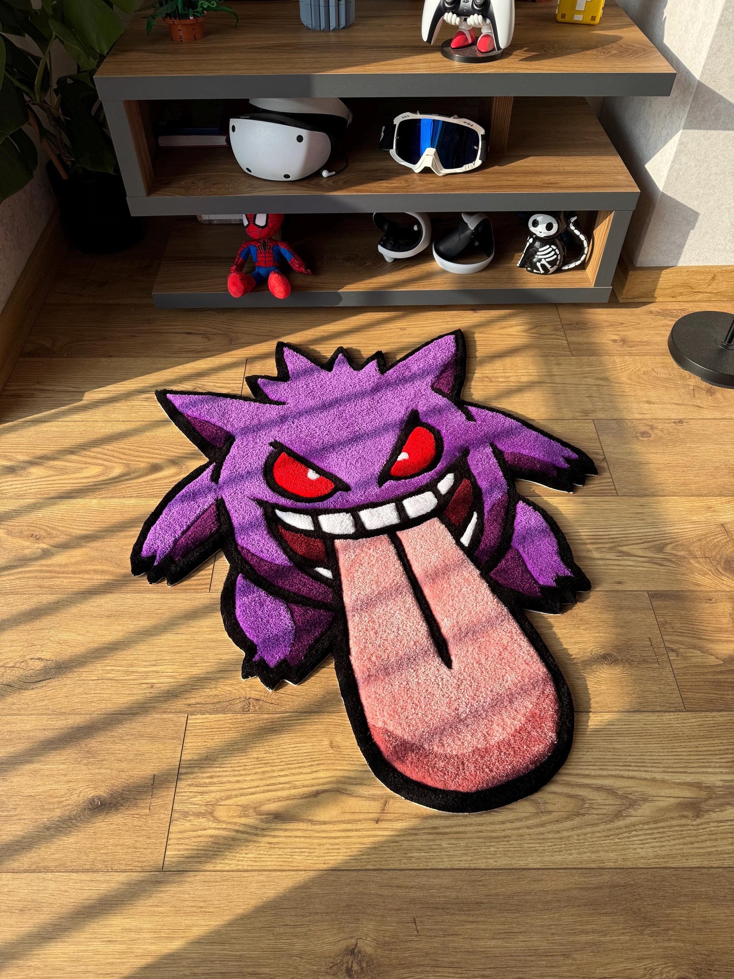 Gengar Rug: Handmade Tufted Wool Custom Design