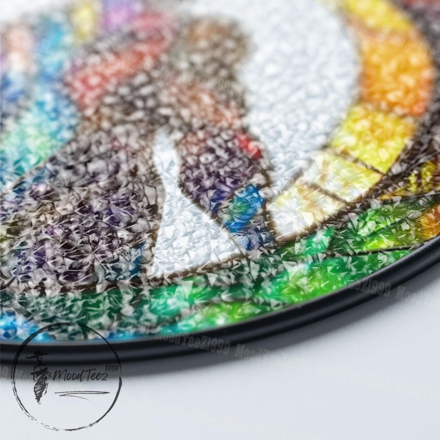 Abstract Male Figure Stained Glass Window Hanging, Modern Rainbow Body Art Suncatcher, LGBTQ Pride Decor, Colorful Masculine Gift