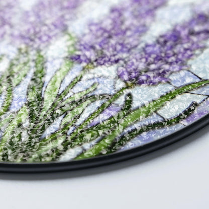 Purple Lavender Glass Panel Suncatcher Handmade Window Decor Gift for Mom or Friends