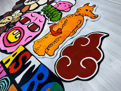 Kirby Rug, Kirby Game Rug, Cute Rug, Pink Rug, Gift for Daughter, Video Game Characters, Kids Room Rug, Area Rug, Tufted Look Printed Rug