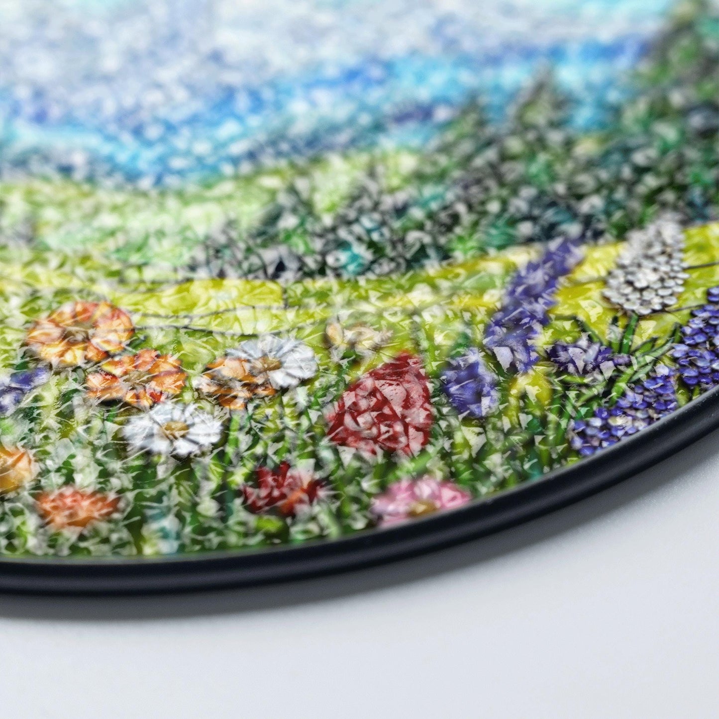 Mountain Meadow Wildflowers Nature Suncatcher Handmade Window Decor Gift for Nature Lover