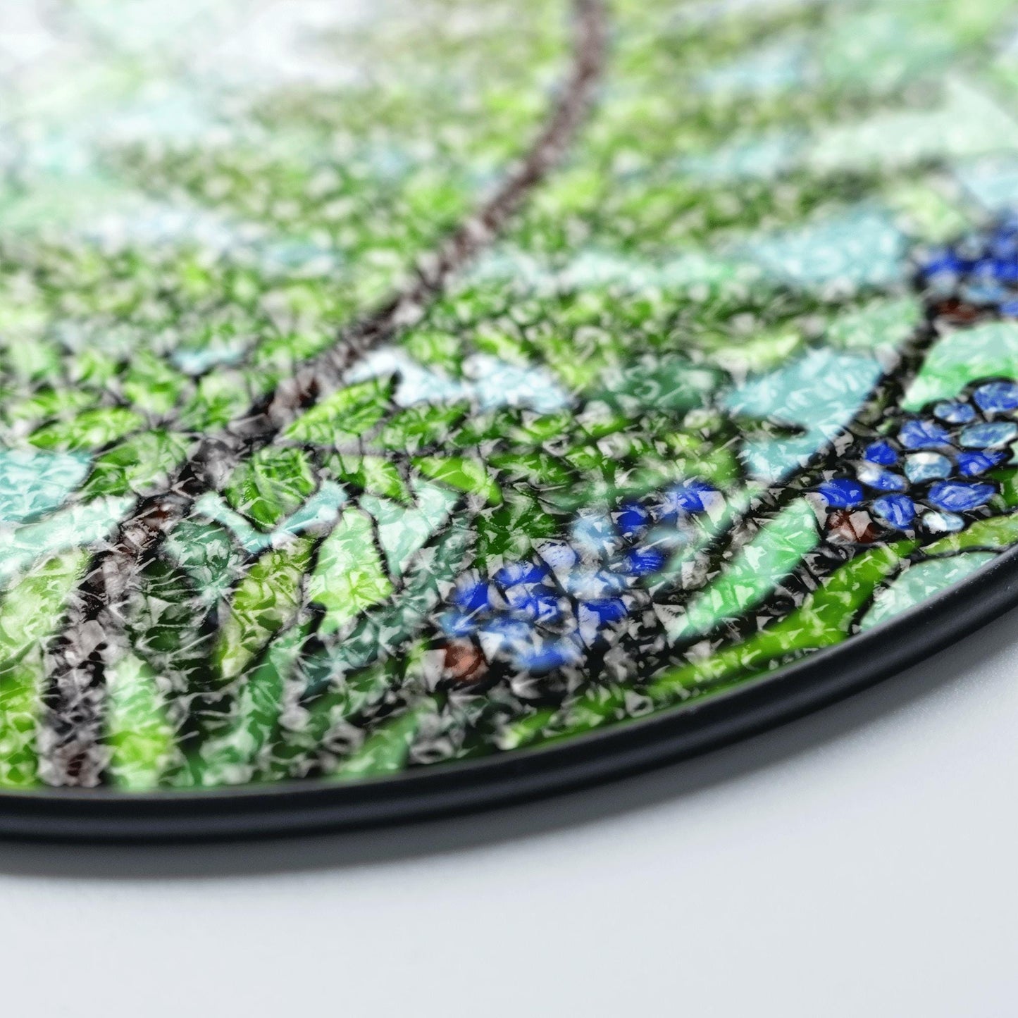 Fern Spiral Forest Plant Art Round Suncatcher Nature Window Decor Gift for Nature Lover