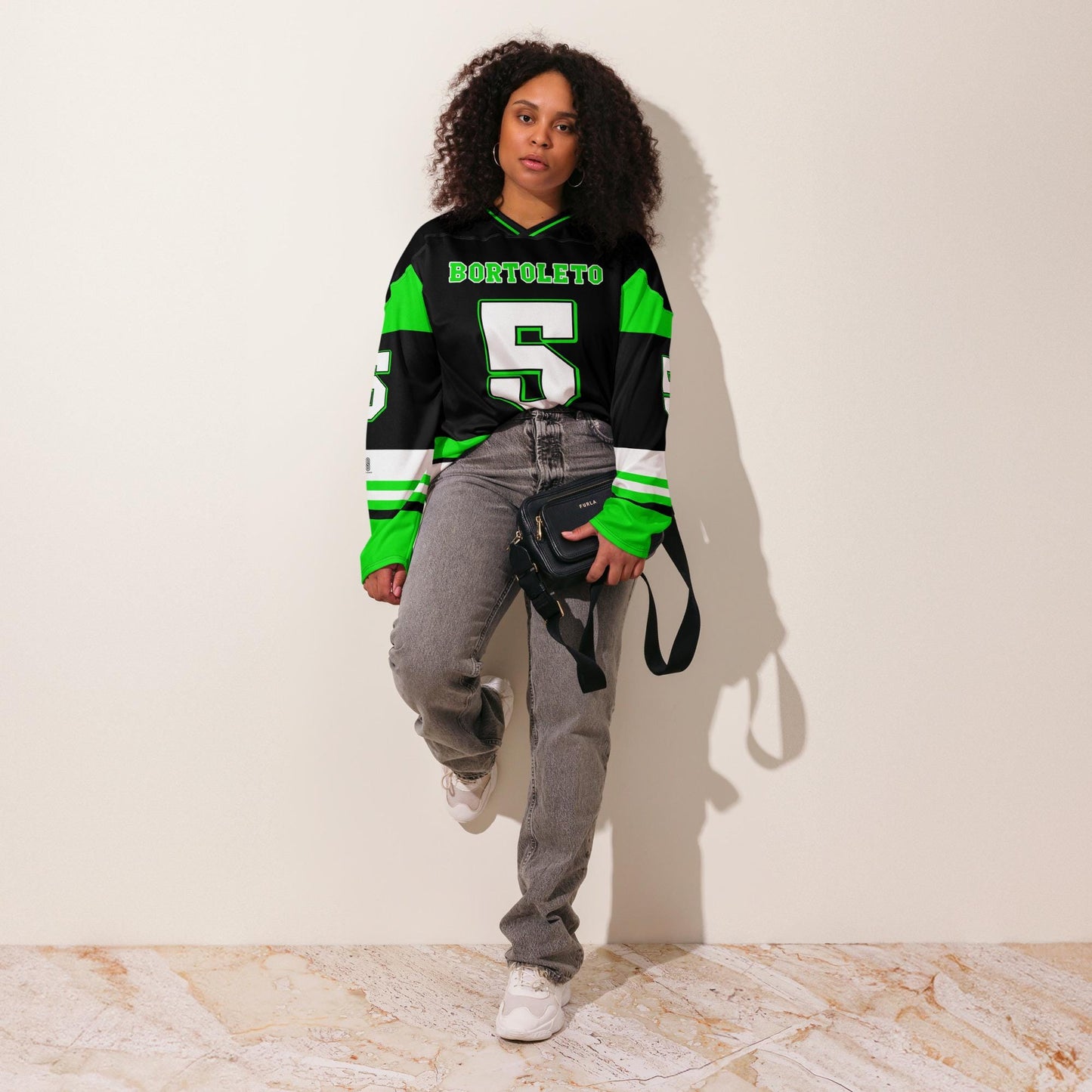 Bold Number 5 Oversized Racing Hockey Jersey – Lightweight Unisex Streetwear Jersey for Racing Enthusiasts