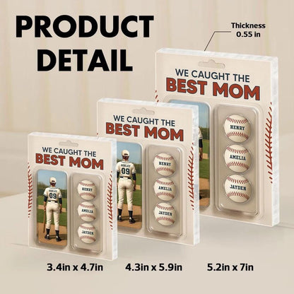 We Caught The Best Mom Baseball Lover Toy Box Figure Style Personalized Acrylic Block Plaque, Gift For Baseball Mom, Baseball Lover