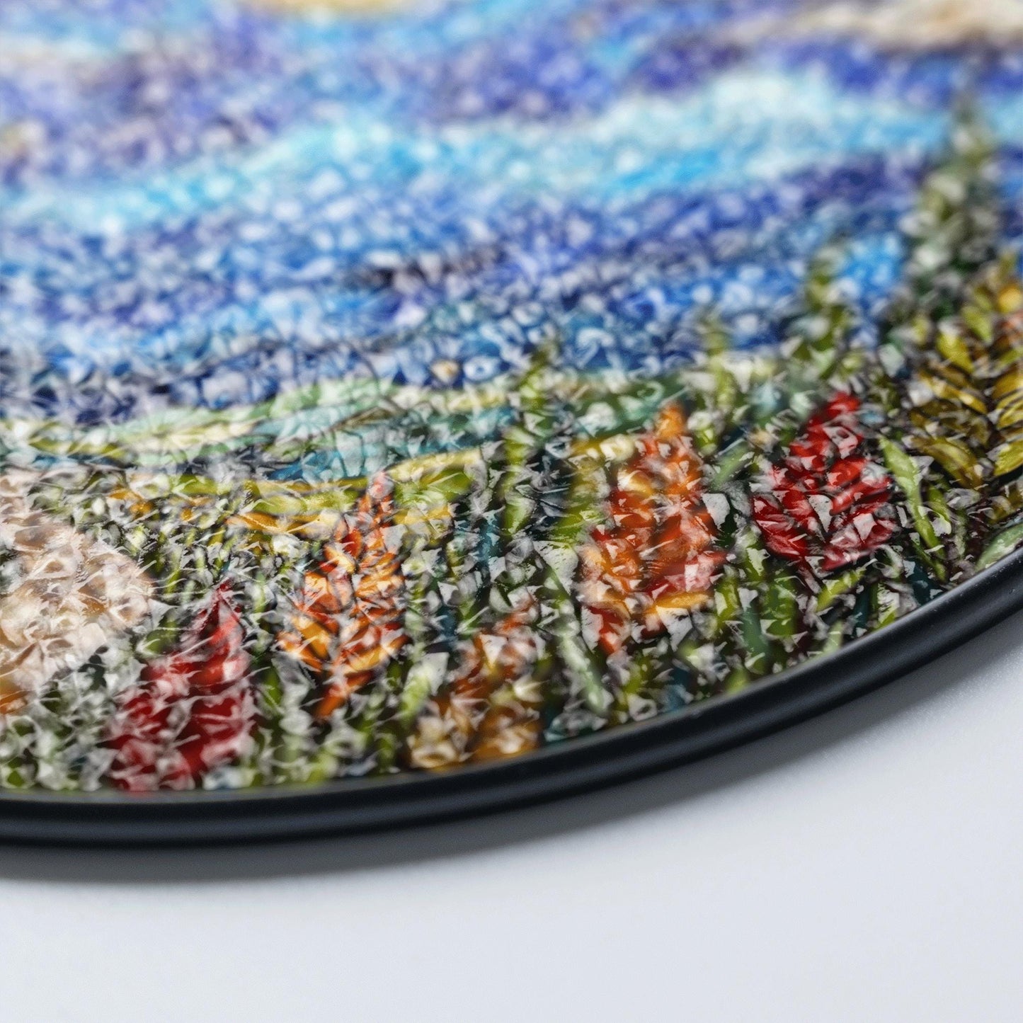 Moonlit Pathway Night Sky Stained Glass Suncatcher Window Hanging Gift for Nature Lovers