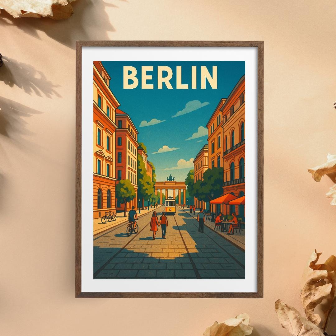 Berlin Print, Germany Wall Art, Berlin Wall Art, Berlin Travel Print, Germany, Birthday Present, Wedding Gift, Travel Decor, Travel Wall Art