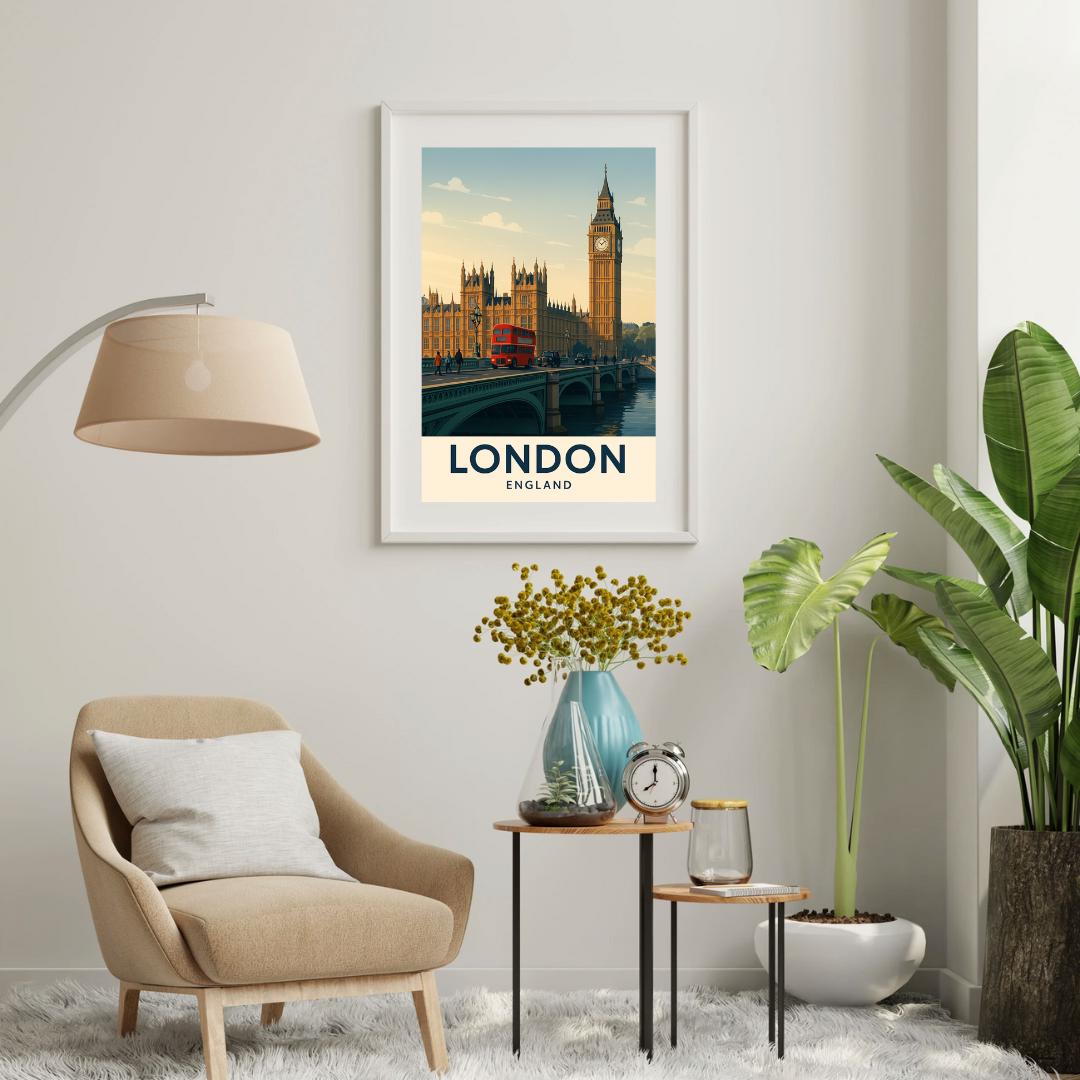 London Print, London Wall Art, England Wall Art, London Travel Print, Britain, Wedding Gift, Birthday Present, Travel Decor, Travel Wall Art