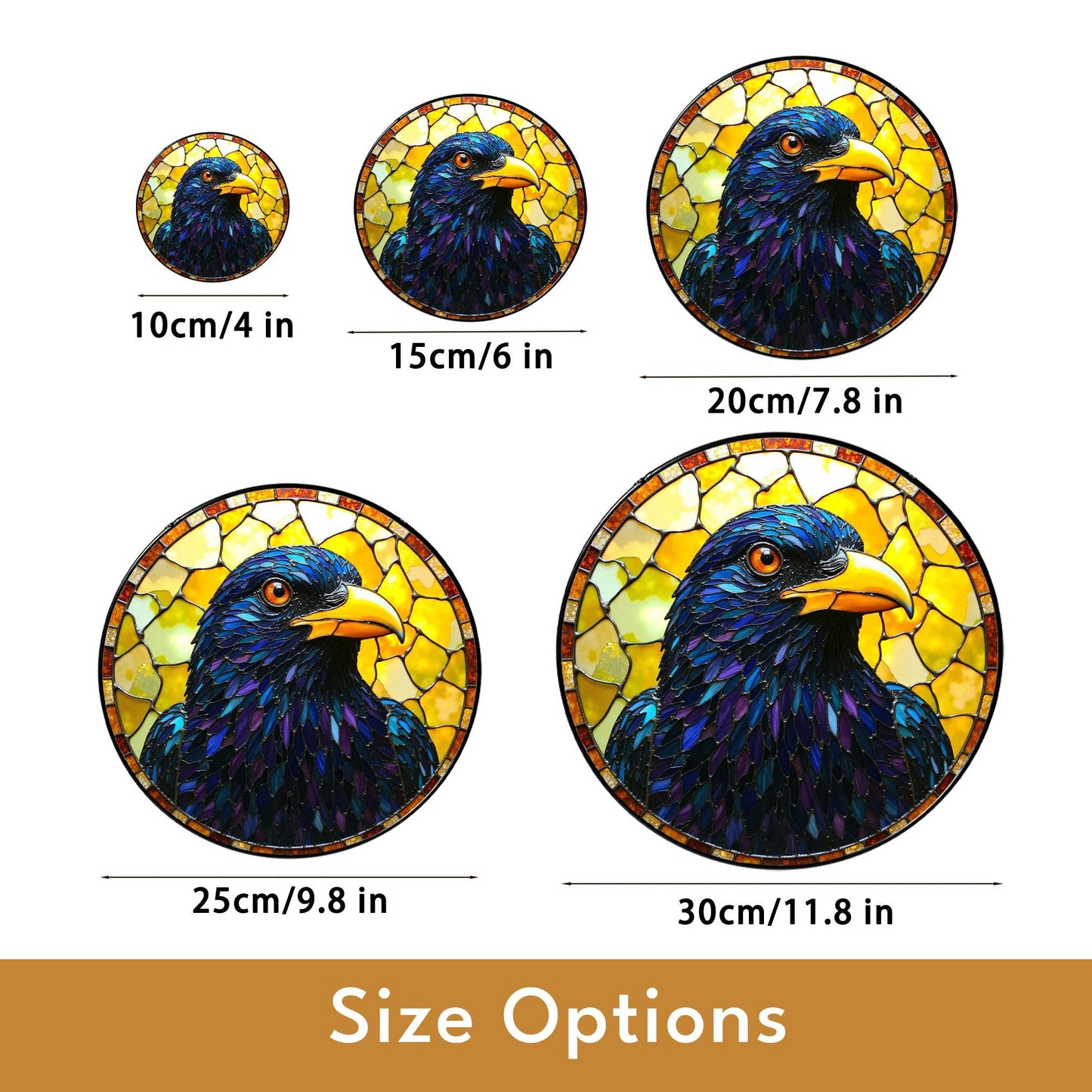 Stained Glass Starling Suncatcher Handcrafted Bird Window Decor Gift