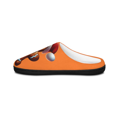 Christmas Slippers Ginger bread Indoor Slippers Cozy Holiday Footwear Gingerbreadman Decor House Shoes Gift for Women Winter Orange Slippers