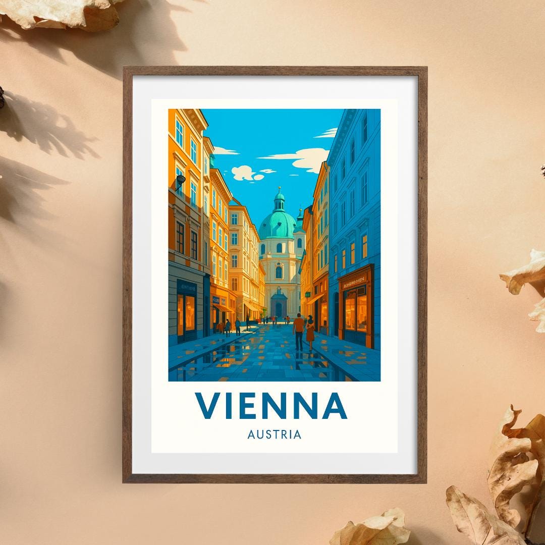 Vienna Print, Austria Wall Art, Vienna Wall Art, Vienna Travel Print, Austria, Birthday Present, Wedding Gift, Travel Decor, Travel Wall Art