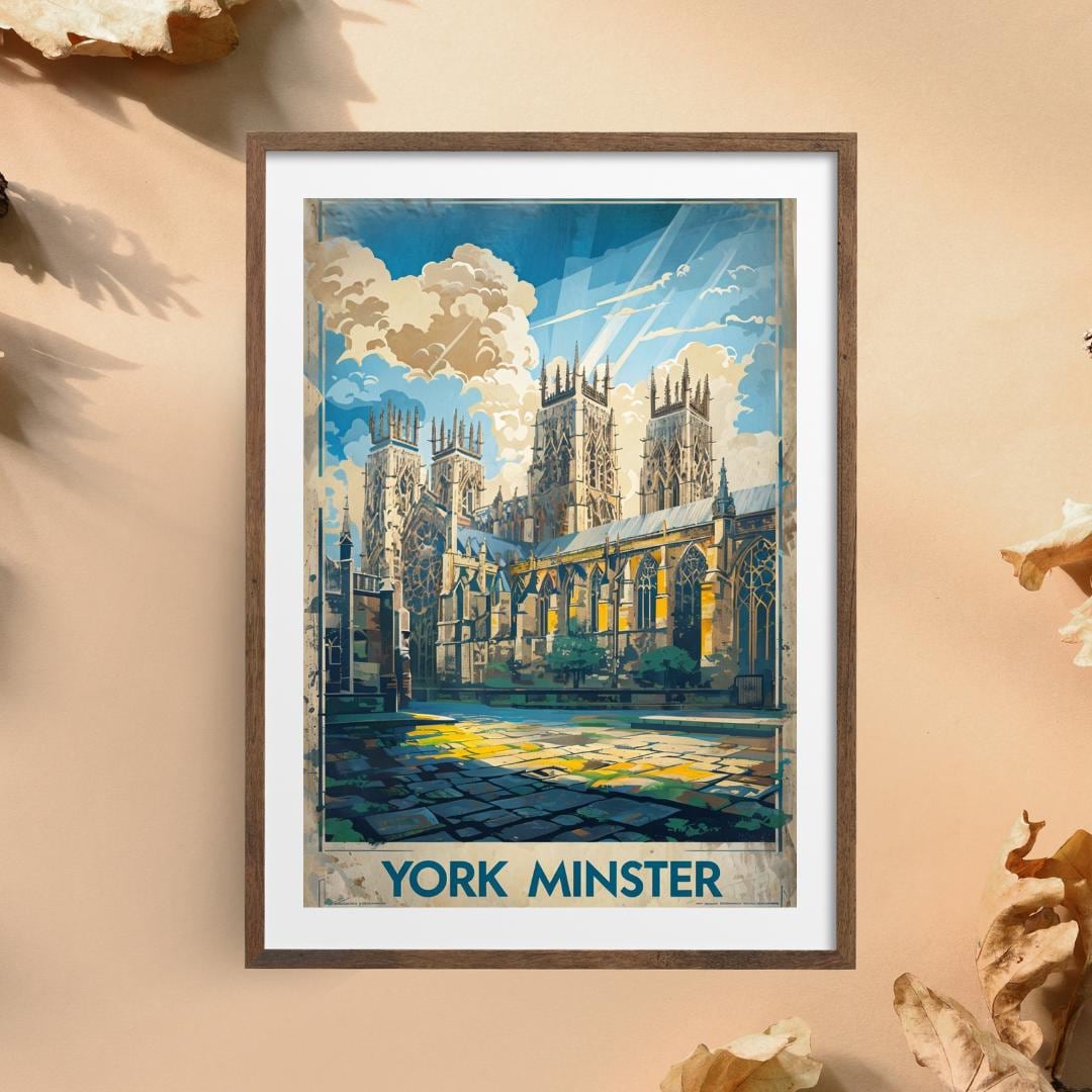 York Poster, York Wall Art, Britain Wall Art, York Travel Print, York Minster, Wedding Gift, Birthday Present, Travel Decor, Travel Wall Art