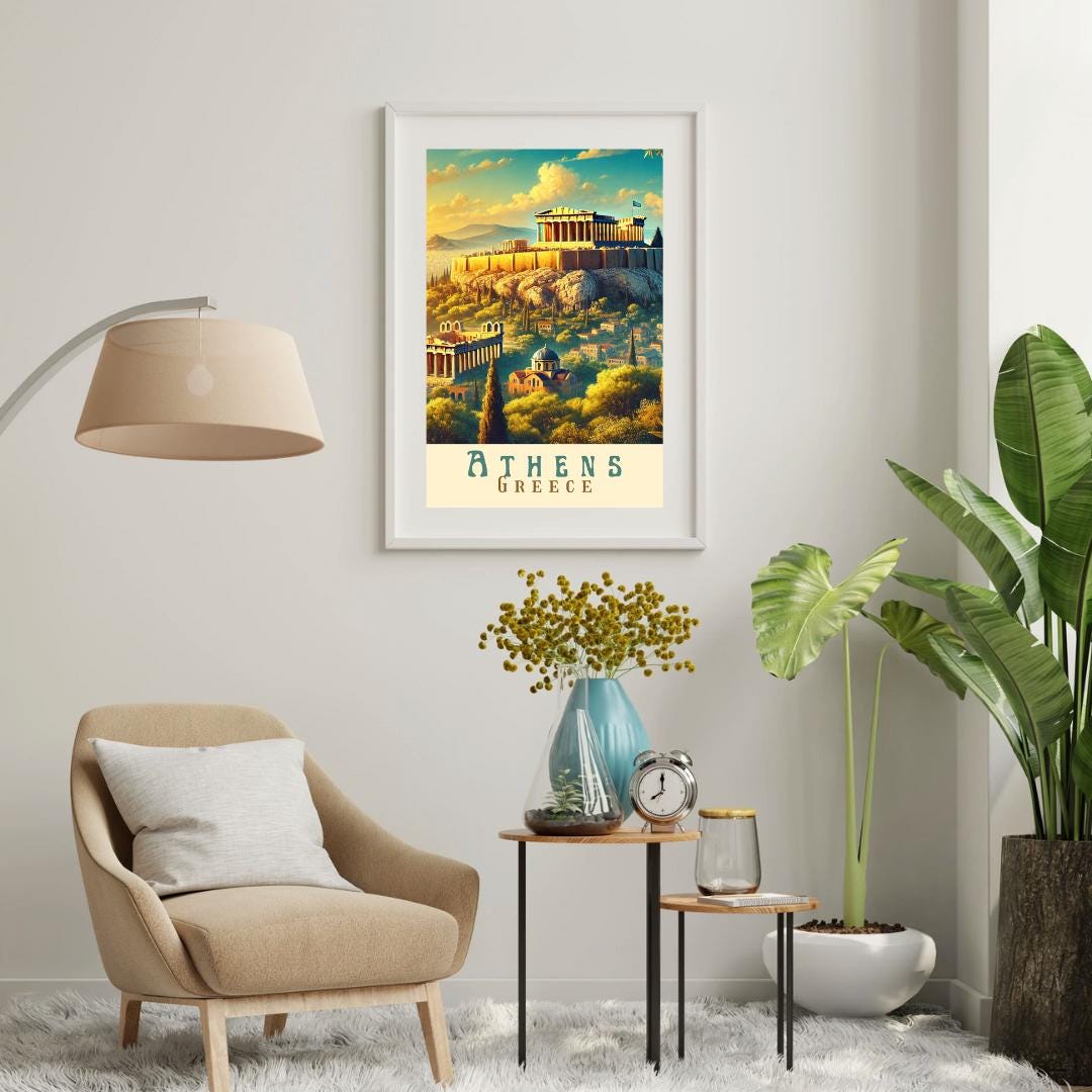 Athens Print, Greece Wall Art, Athens Wall Art, Athens Travel Print, Greece, Birthday Present, Wedding Gift, Travel Decor, Travel Wall Art