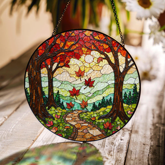 Bluebird on branch art glass suncatcher nature decor gift for bird lovers and outdoor admirers