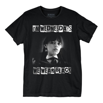 WEDNESDAY - Wear Black - Unisex T-Shirt - Officially Licensed - wednesday addams, tv show, jenna ortega, nevermore academy