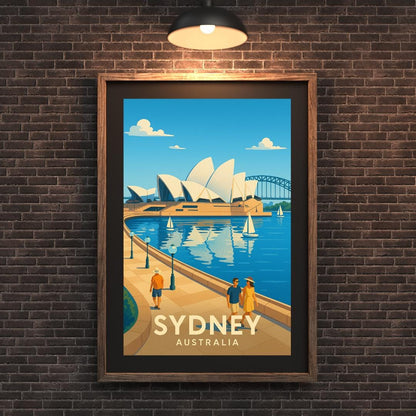 Sydney Print, Australia Wall Art, Sydney Wall Art, Sydney Travel Poster, Birthday Present, Wedding Gift Print, Travel Decor, Travel Wall Art
