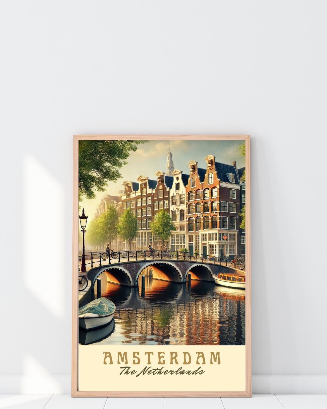 Amsterdam Print, Amsterdam Wall Art, Amsterdam Poster, Amsterdam, Birthday Present, Wedding Gift Print, Travel Decor, Travel Wall Art, Dutch