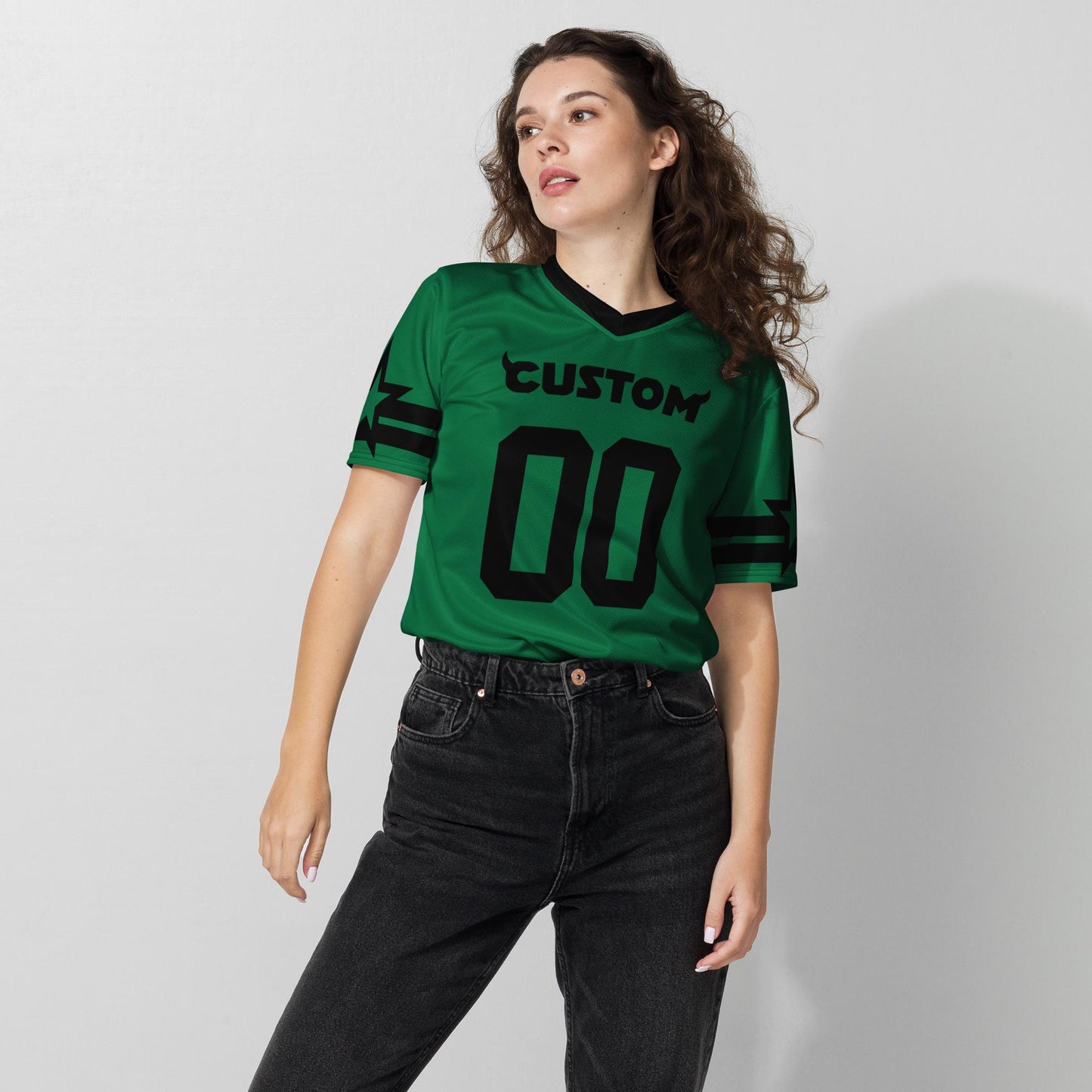 Custom Concert Outfit Black or Green Jersey with Horns, Unisex Album Inspired Jersey