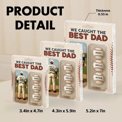 We Caught The Best Dad Baseball Lover Toy Box Figure Style Personalized Acrylic Block Plaque, Gift For Baseball Dad, Baseball Lovers