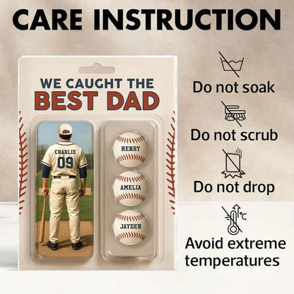 We Caught The Best Dad Baseball Lover Toy Box Figure Style Personalized Acrylic Block Plaque, Gift For Baseball Dad, Baseball Lovers