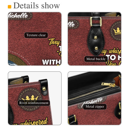 Custom African American Empowerment Handbag, Personalized "I Am The Storm" Leather Bag, Inspirational Handbag for Women