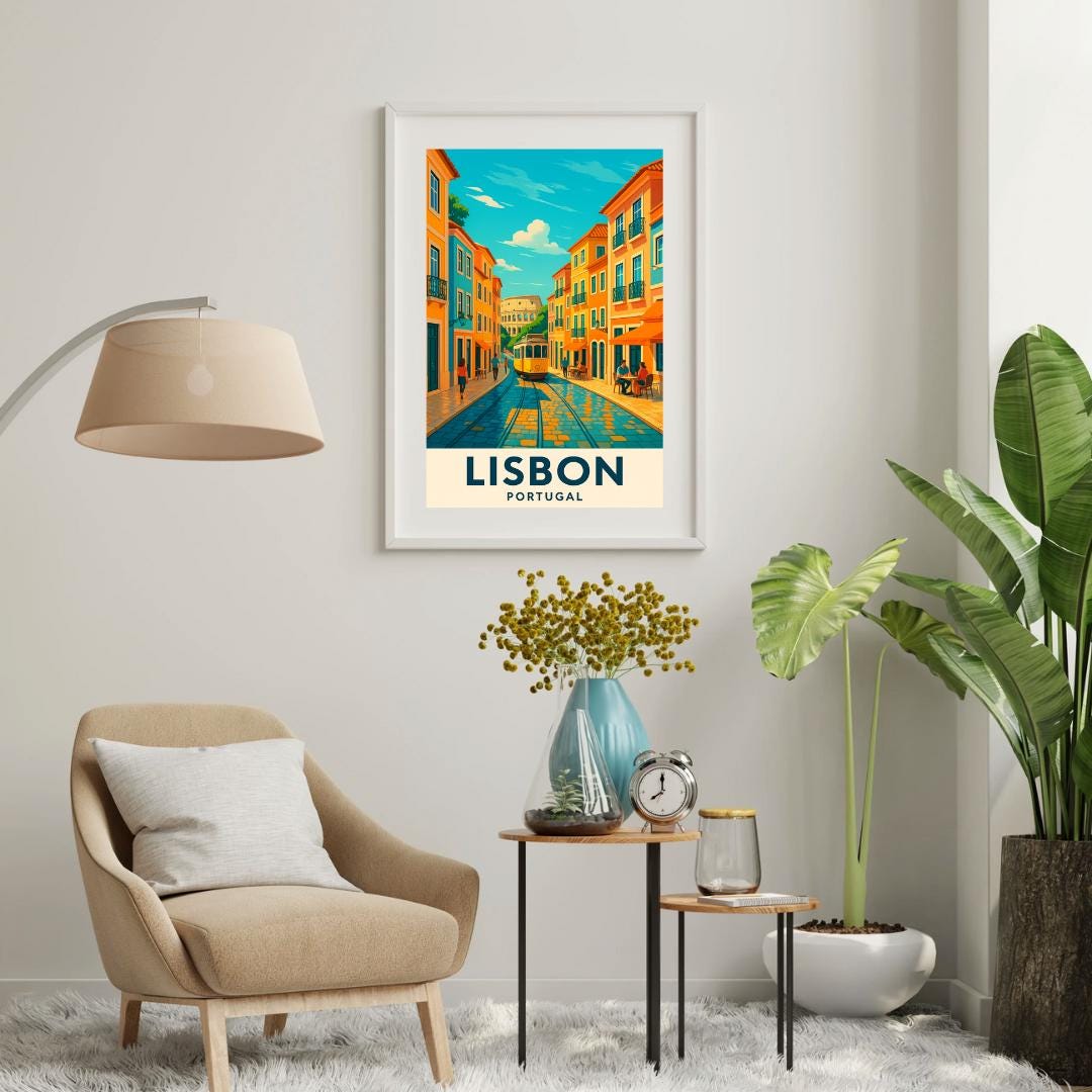 Lisbon Print, Lisbon Wall Art, Portugal Wall Art, Lisbon Travel Print, Birthday Present, Wedding Gift, Travel Decor, Travel Wall Art, Travel